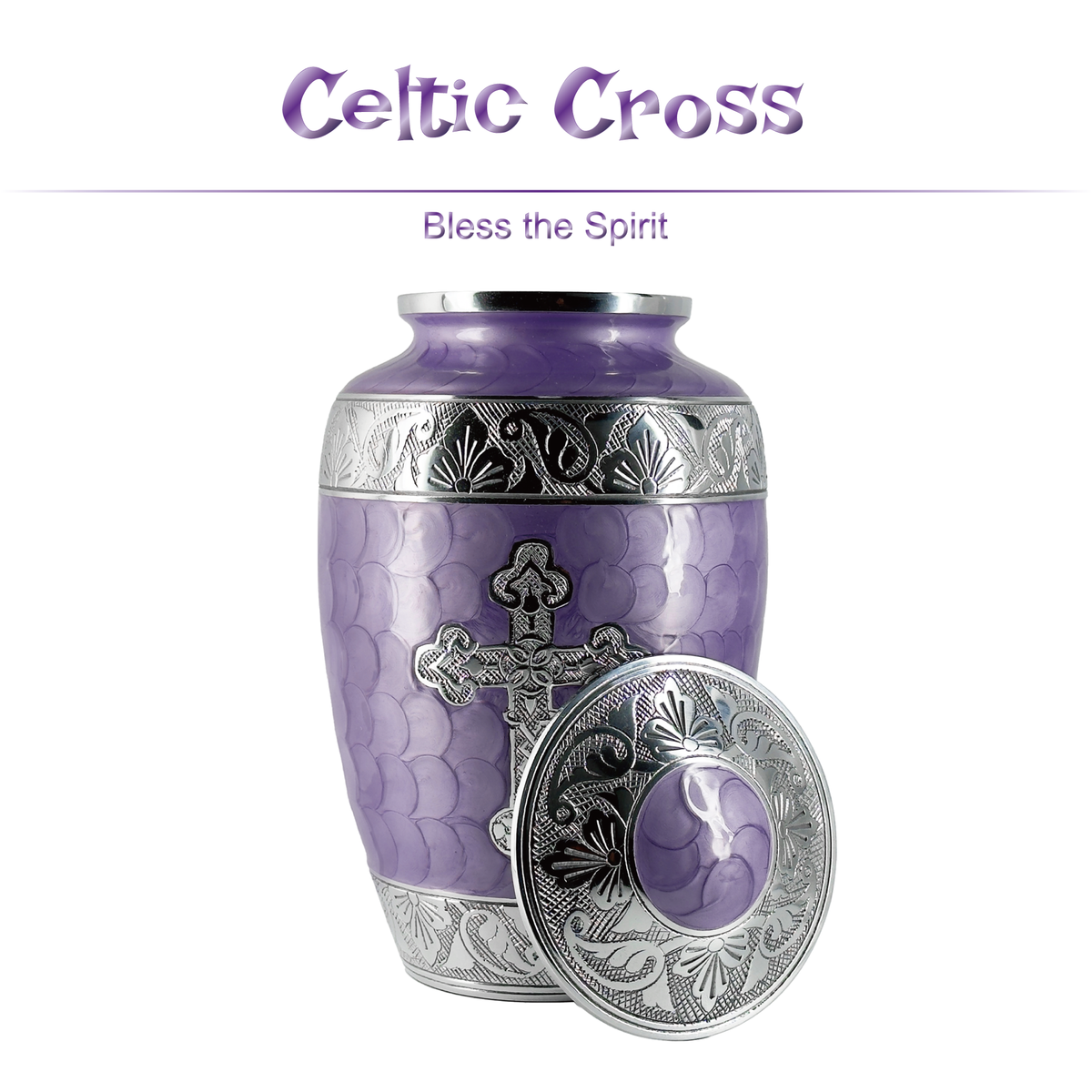 Lavender Purple Cross Urn