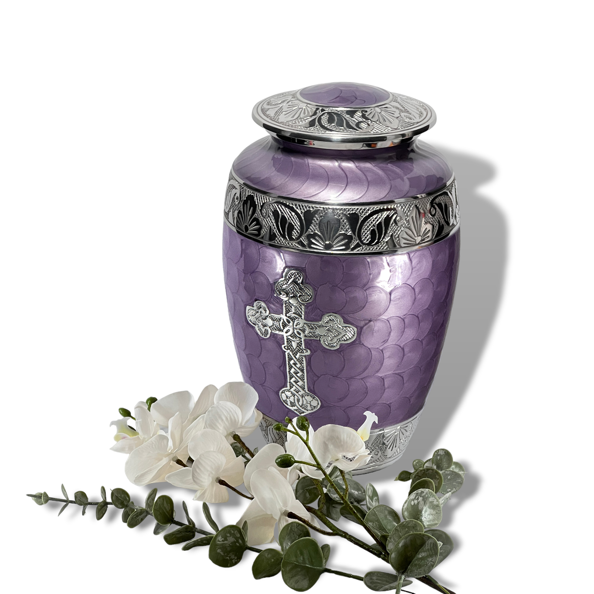 Lavender Purple Cross Urn