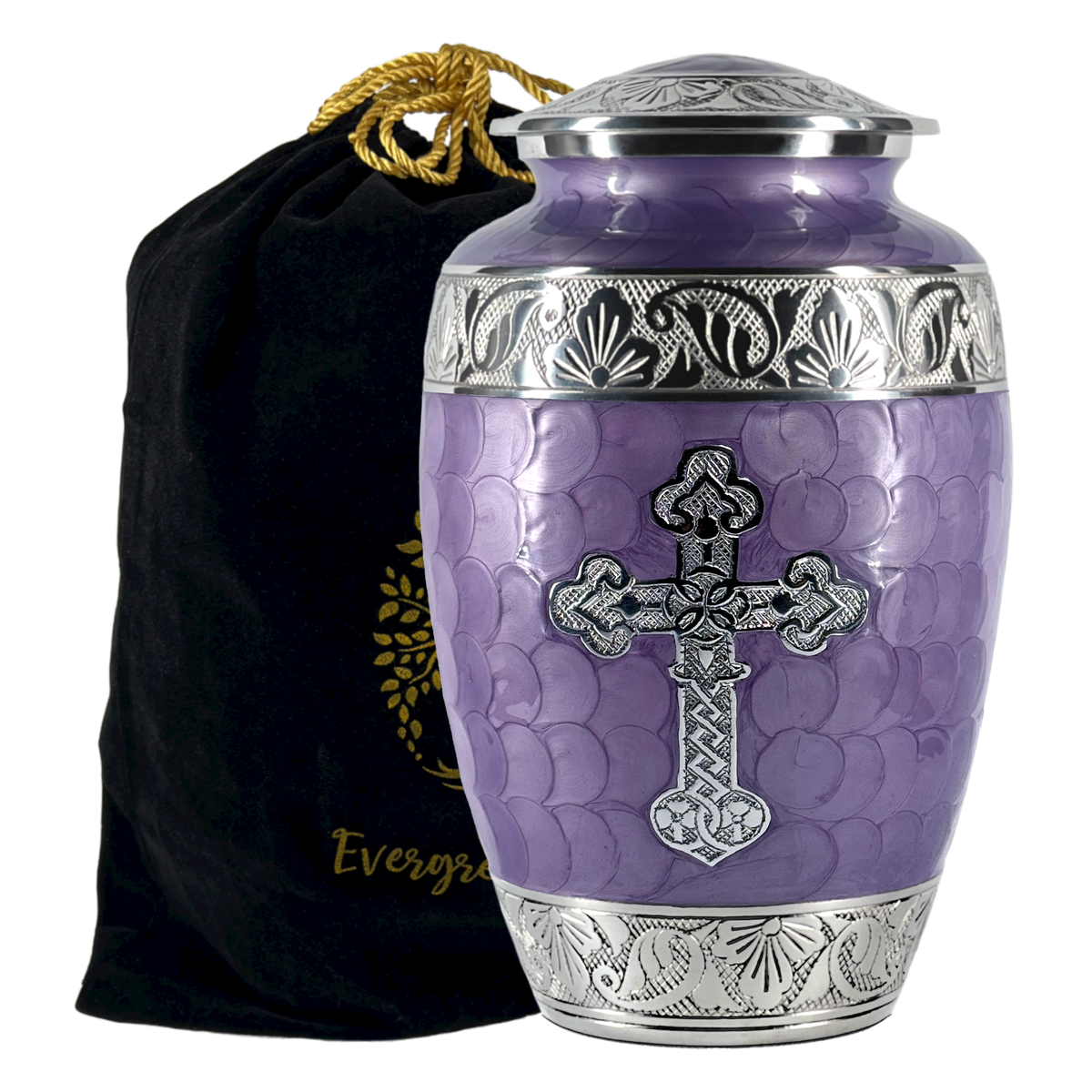 Lavender Purple Cross Urn